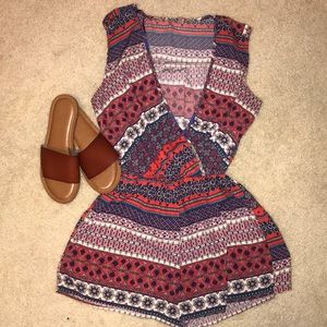 Mixed Print Romper